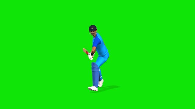 Indian Cricketer Playing Cover Drive
