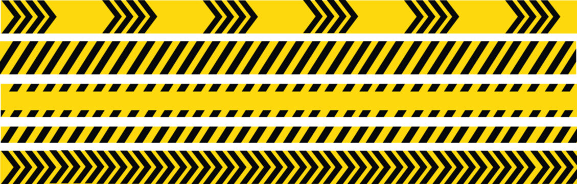 caution warning tape strips yellow black hazard barrier construction safety danger zone restricted area police line - Powered by Adobe