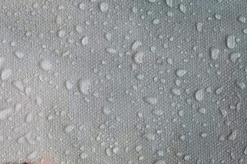 Water Drops on Textured Canvas