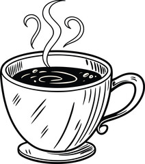 Simple vector illustration of a coffee mug