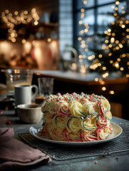 Festive Christmas cake with a twist