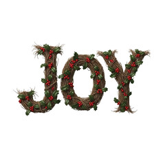 Spread Holiday Joy with this Rustic Christmas Wreath Typography, Perfect for Festive Greetings and Seasonal Designs to Evoke Warmth and Cheer