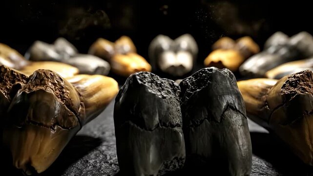 Fossilized teeth circle presents an intriguing look into paleontology and prehistoric life