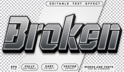  Broken Cracked Shattered Damaged Fractured Editable Vector Text File