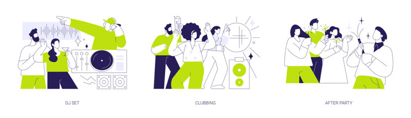 Hanging out in a nightclub isolated cartoon vector illustrations se