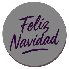 Feliz Navidad lettering spanish typography Merry Christmas Vector illustration for holidays festive design. Print