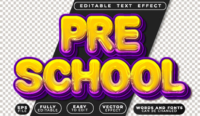  Preschool Kids Child Education Learning Fun Editable Vector Text File