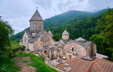 view of geghard monastery in armenia