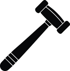 Gavel Legal Icon Symbolic Courtroom Justice Auctioneer Deciding Rule of Law Judge Hammer Authority Judgement Instrument Isolated