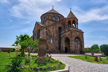 view of a church in Echmiadzin, armenia