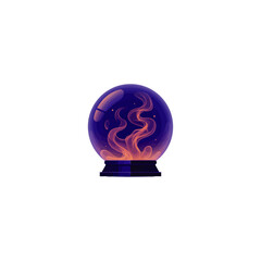 Crystal Ball Vector Illustration Divination Fortune Telling Mystery, Divination crystal ball fortune telling mystery prediction future sphere.
