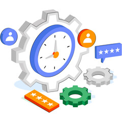 An illustration design of time setting 