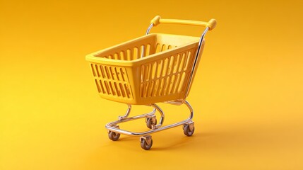 Shopping basket icon for web store or online shopping 3D render