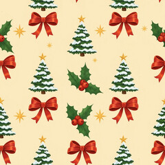 seamless pattern with christmas trees, wallpaper Christmas, pattern Christmas	