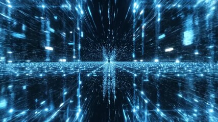 Abstract digital data visualization with lines and dots futuristic network information