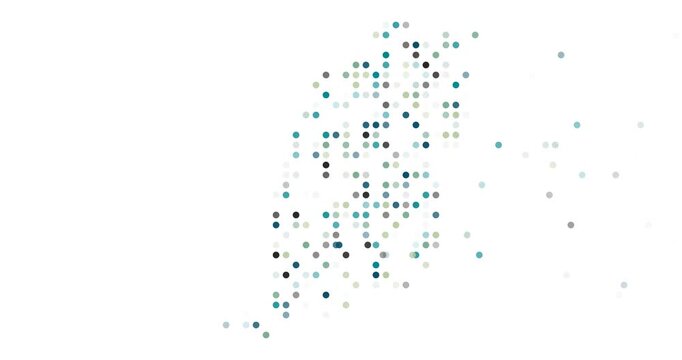 Minimal Particle Formation Creating Grenada Country Shape