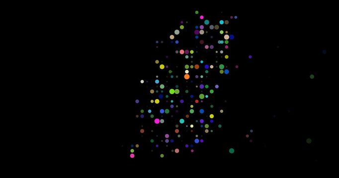 Kinetic Particles Converging to Build Grenada Map Shape