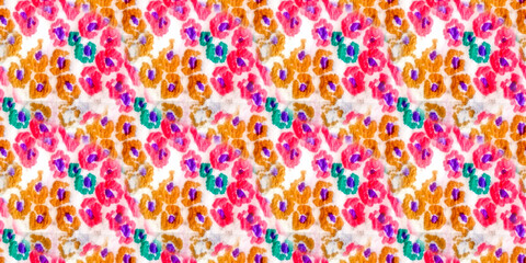 Tropical Safari. Colorful Leopard Print Textile.
