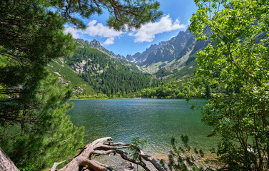 Štrbské Pleso, beautiful lake in tatras mountains, slovakia