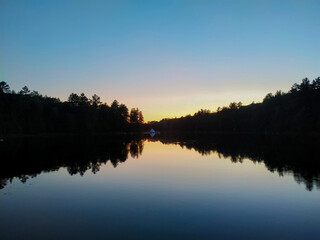 sunset on the lake