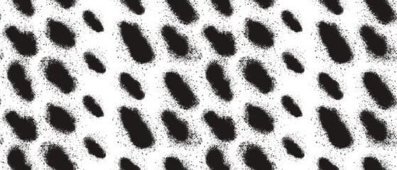 Seamless abstract textured pattern. Simple background with black on white. Digital brush strokes. Lines, stains. Design for textile fabrics, wrapping paper, background, wallpaper, cover.