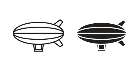 Airship icon. Symbol, logo illustration. graphic icon set © Fati
