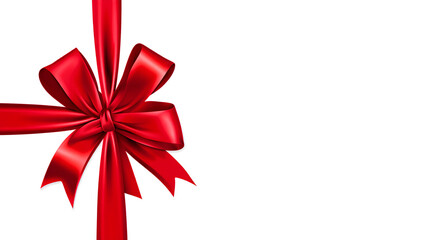 red bow ribbon isolated on white background. concept gift and celebration