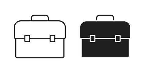 Briefcase icon. Symbol, logo illustration. graphic icon set