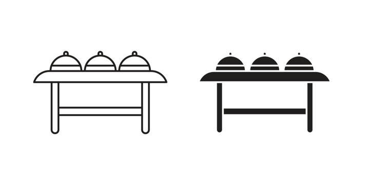Buffet icon. Symbol, logo illustration. graphic icon set