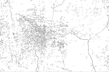 Abstract gray grunge background with dust, scratches, and grainy noise texture. Rough plaster surface with dry brush effect. Vector illustration.