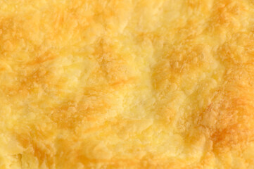Close-up of freshly baked Napoleon cake layer as background