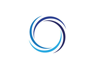 Circle Flow Logo Dynamic Motion Abstract Loop Shape Infinity Symbol Technology Design