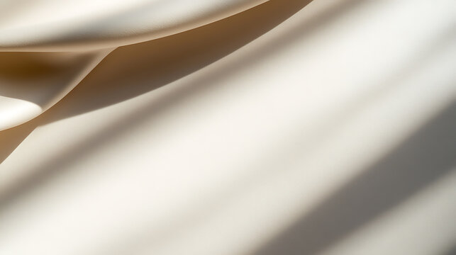 Subtle waves and soft shadows dance across a textured beige surface, creating a minimalist backdrop, perfect for showcasing design elements. A natural elegance unfolds.