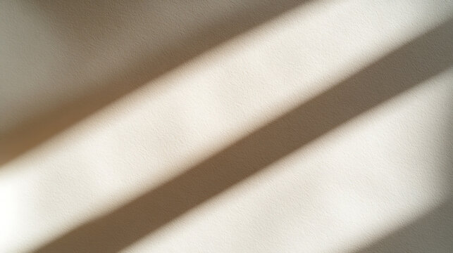 Abstract interplay of light and shadow, casting stripes across a textured, neutral surface, highlighting simplicity and natural elegance. A serene, minimalist visual. - Powered by Adobe