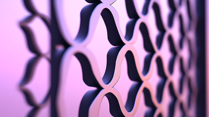 A captivating close-up of an ornate screen with a rhythmic, looping design. The play of shadow and light on the geometric structure creates a mesmerizing effect. Aesthetic backdrop.