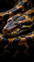 Fototapeta premium Close-Up of Colorful Python Scales