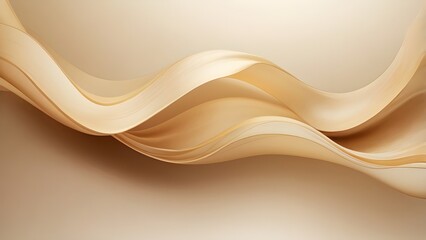 Soft ivory gradient with golden light waves and minimalist luxury texture