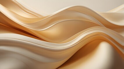 Soft ivory gradient with golden light waves and minimalist luxury texture