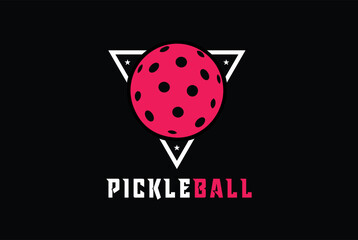 Pickleball Sports Badge Logo Vector.