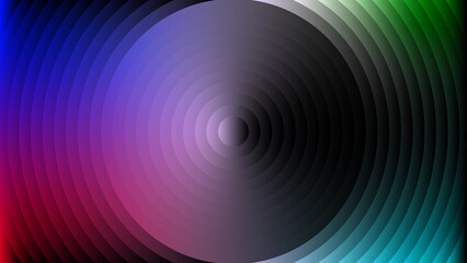 Abstract colorful vector background illustration with a dark blue spiral motion tunnel pattern of light waves and dynamic lines