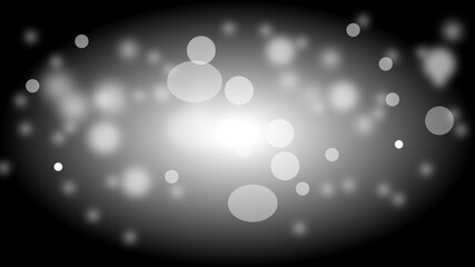 Abstract bokeh lights background with a central bright glow and blurred circles.