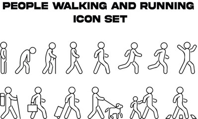 Walking running icon