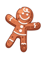 Gingerbread man Christmas cookies cartoon