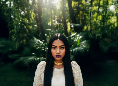 Filipina young woman outdoors