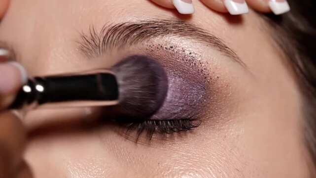 Eye makeup tutorial: how to apply eyeshadow perfectly with brush for a smoky eye look step by step - Powered by Adobe