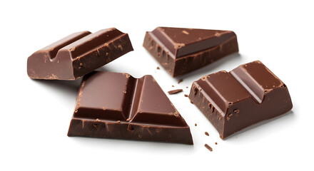 Obraz premium Vector chocolate bar with broken pieces