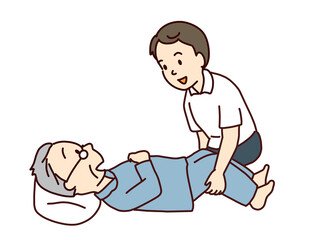 体位変換をする、