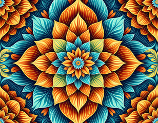 Zentangle Abstract Fractal Floral