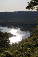 River from Lookout with Fog and Cloud