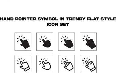 Hand Pointer Symbol  Icon set